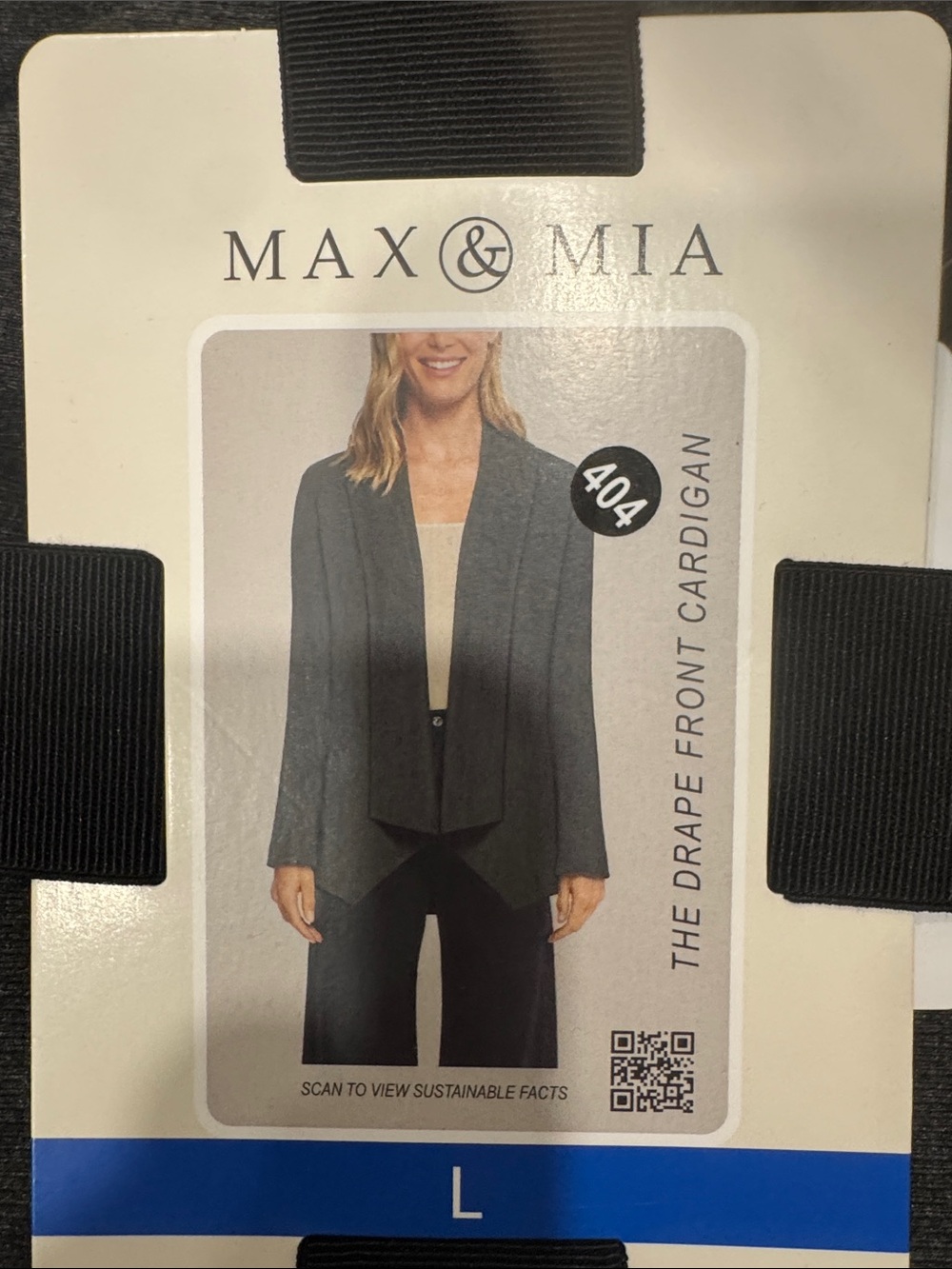 Max & Mia Women's Gray Drape Front Blazer-Style Cardigan